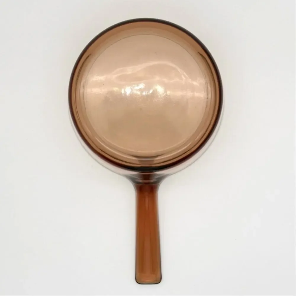 Corning Visions 1.5L Amber Glass Saucepan with Lid USA Vintage Cookware